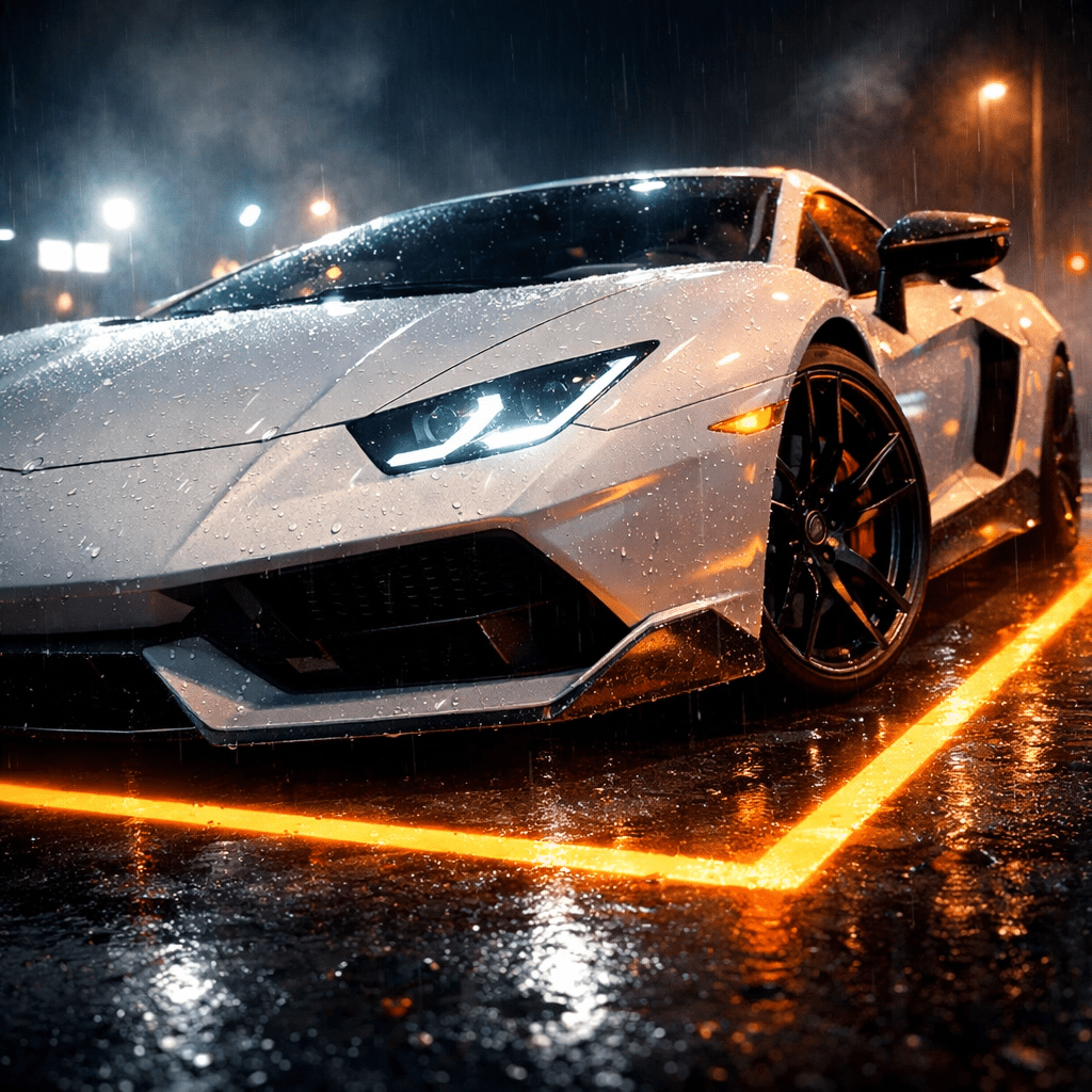 مراجعة لعبة Car Parking Multiplayer - تصميم احترافي لسيارة رياضية في موقف سيارات مضيء