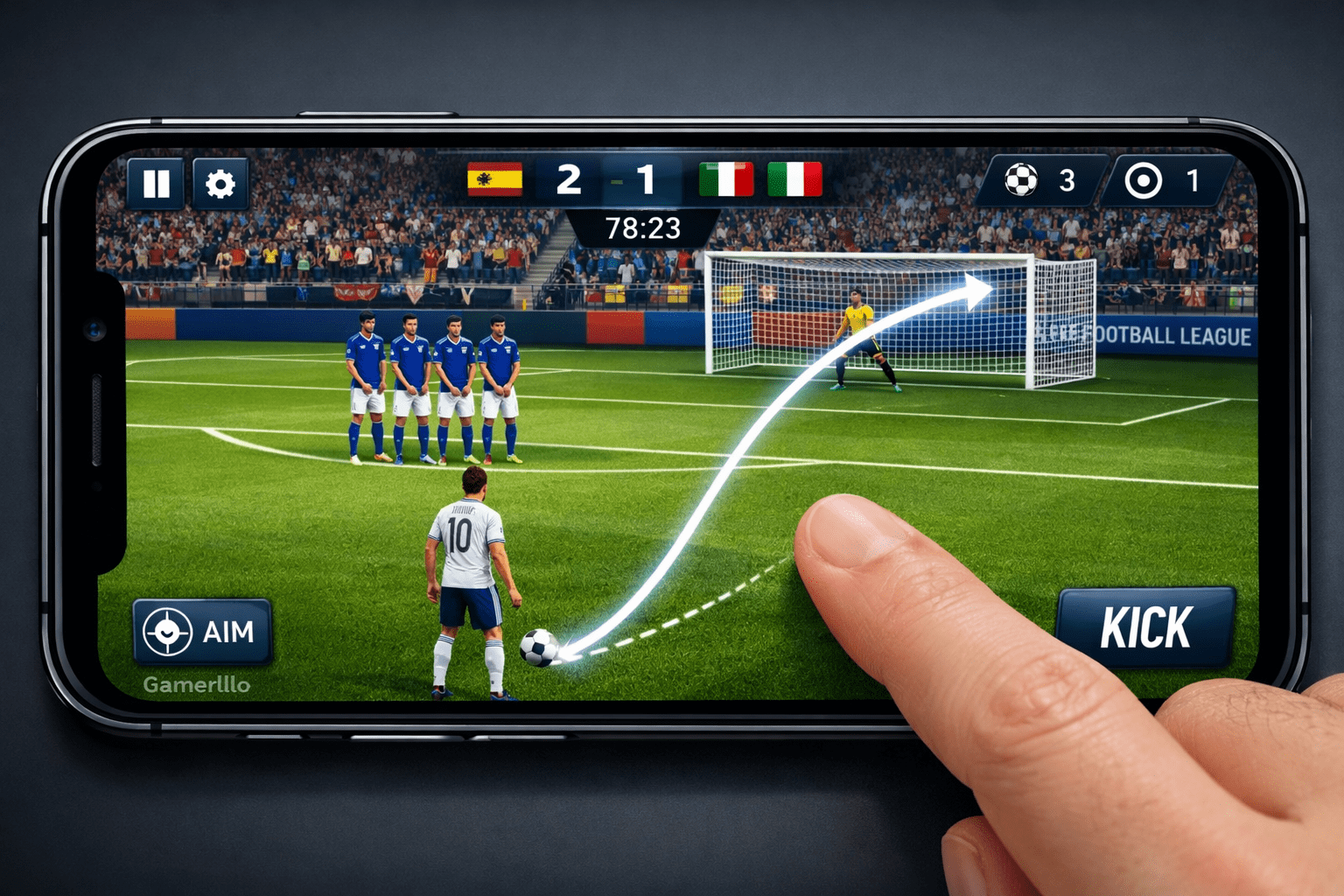 تسجيل هدف رائع في لعبة Soccer Superstar من موقع جيمرلو