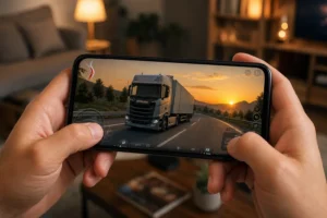 تجربة فريق Gamerllo في قيادة الشاحنات بلعبة Truckers of Europe 3 على الموبايل